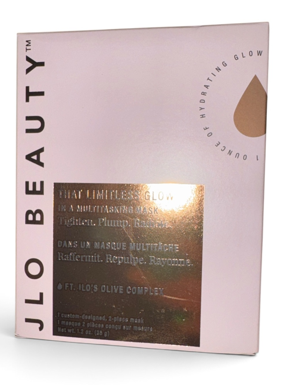 JLO Beauty That Limitless Glow Multitasking Mask 1 custom 2 pc mask NIB sealed!